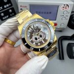 Clean Factory Rolex & Labubu Submariner Black 40mm 3135 Movement YG Strap Men/Women Watch